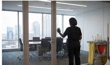 Office window cleaning